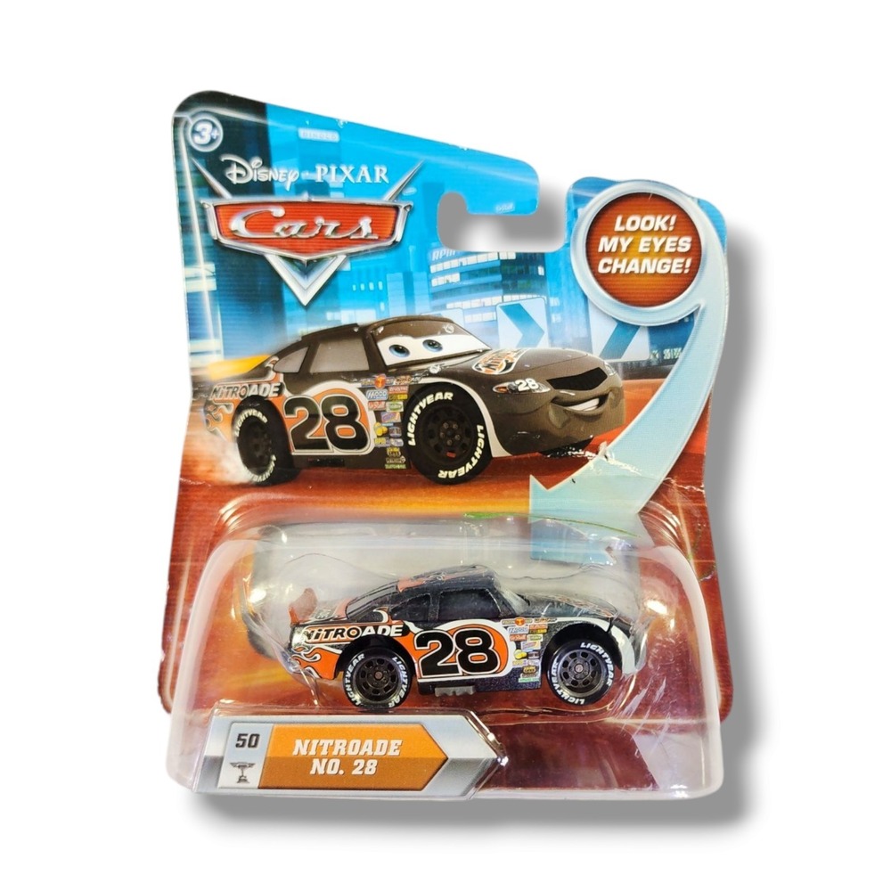 Disney Pixar Cars Diecast Car NITROADE No. 28 Look My Eyes Change!